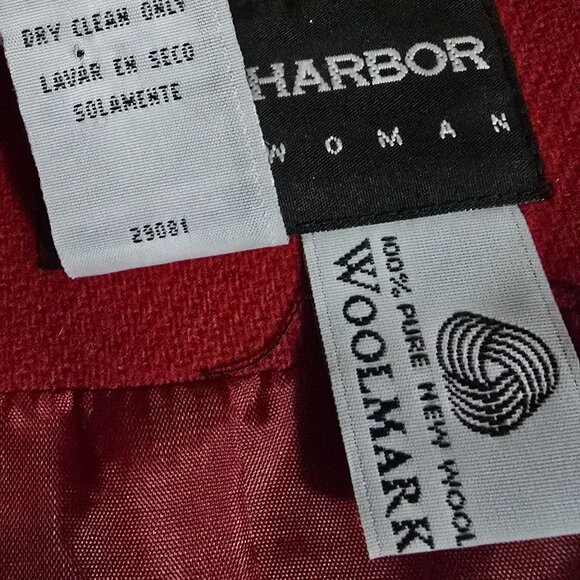 Vintage Harbor Red Wool Blend Blazer Jacket Size old money, elegant classic - Picture 4 of 9